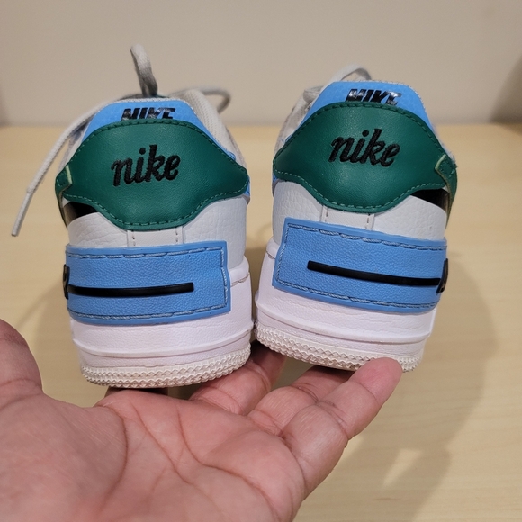 Nike Air Force 1 Shadow Photon Dust Malachite-Black Y2K Sneakers - 6.5 US WMNS - Picture 6 of 9